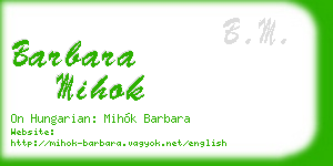 barbara mihok business card